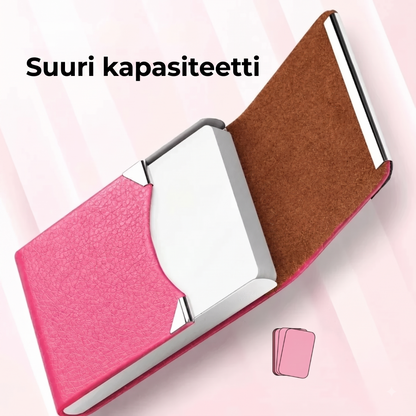Magneettinen käyntikorttikotelo mokkavuorella