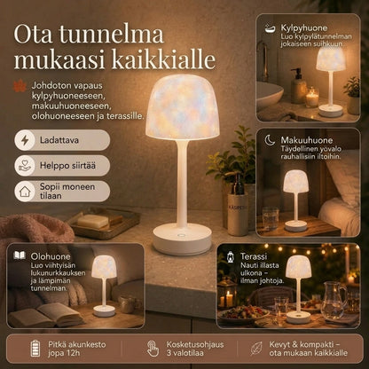 LumaWave kannettava tunnelmavalaisin aaltoprojektiolla