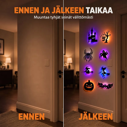 Pimeässä hohtavat Halloween-seinätarrat