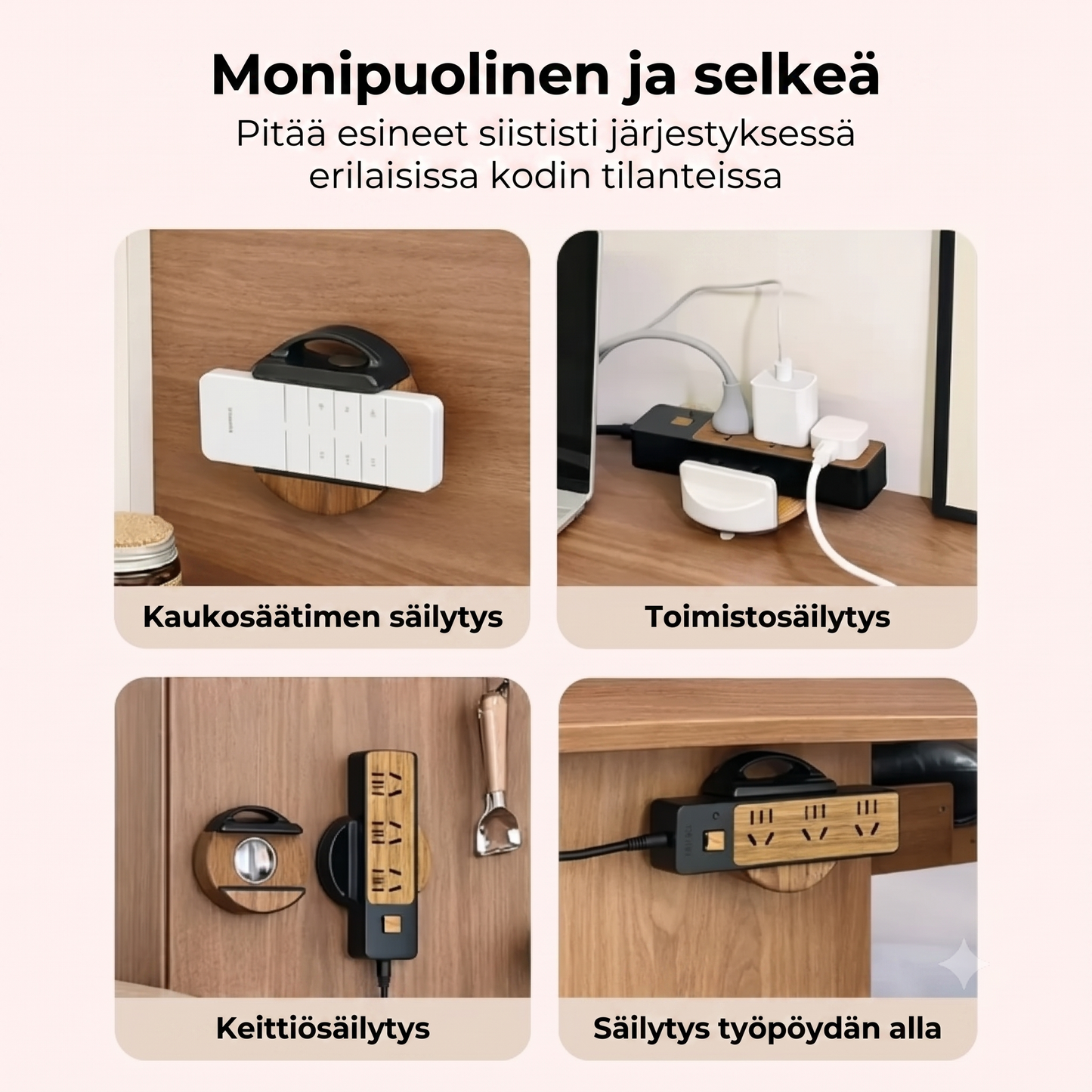 Imukupilla varustettu kaapelinpidike