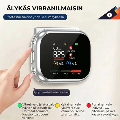 6-in-1 älykäs turvailmaisin CO-kaasulle ja savulle
