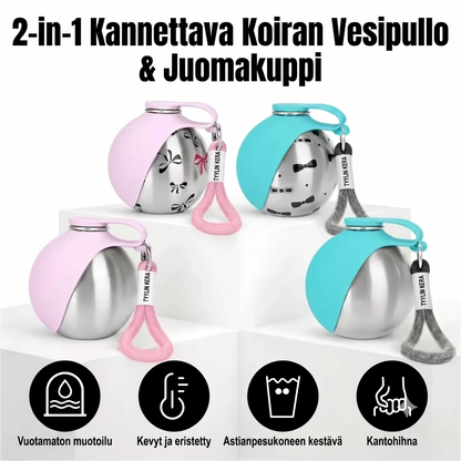 Vuotamaton juomapullo lemmikeille