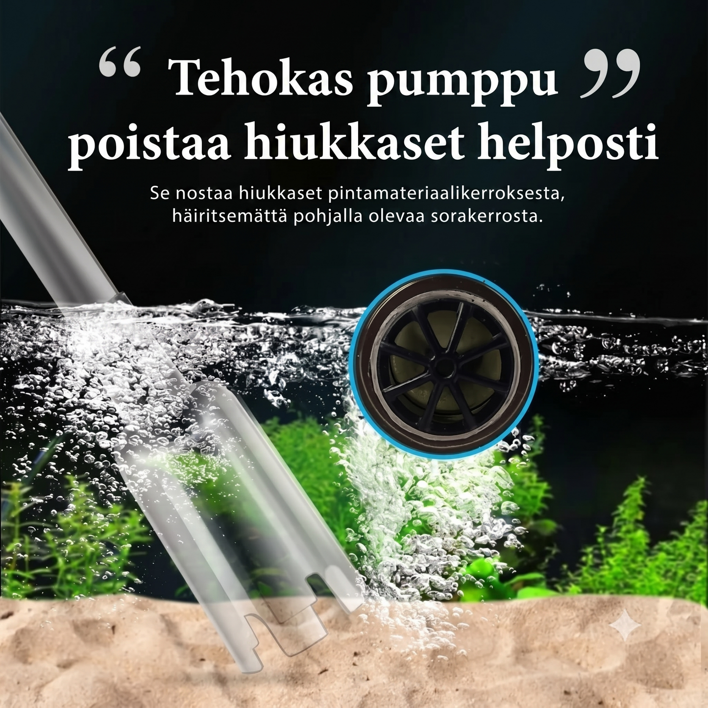 Langaton akvaarion pohjanimuri