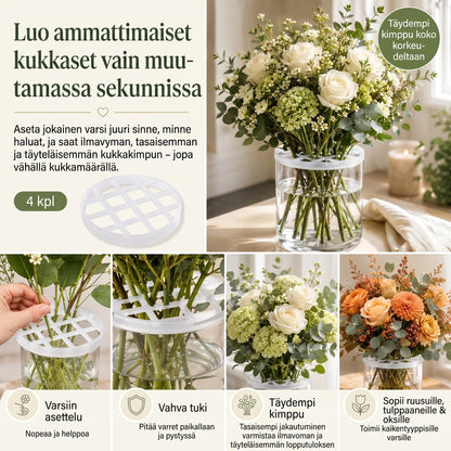 BlomFix-venyvät silikoniset kukkapidikkeet, 4 kpl setti