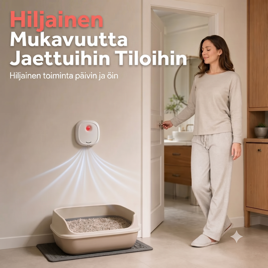 Hiljainen hajujen poistaja lemmikkien hajuille