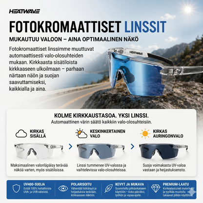 Itsestään tummuvat aurinkolasit – täydellinen näkyvyys kaikessa valossa