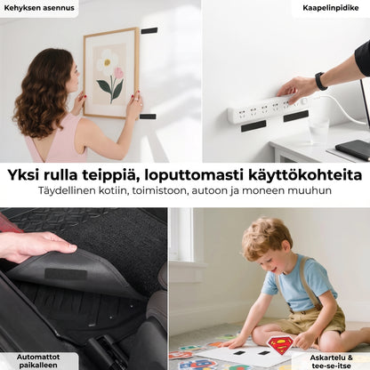 Erittäin vahvat kaksipuoliset tarranauhat 40 kpl 20 paria