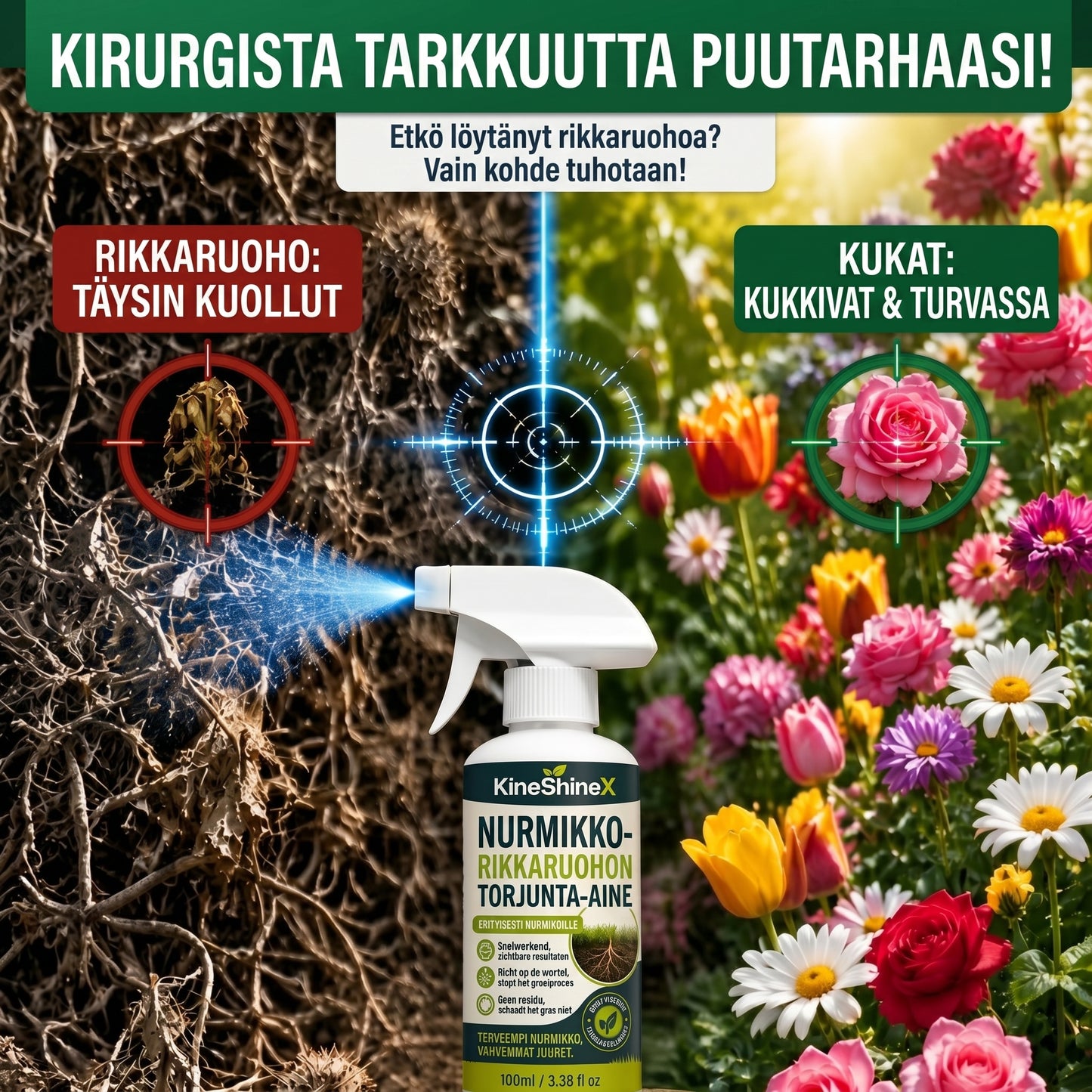 Rikkaruohonpoistaja puutarhaan
