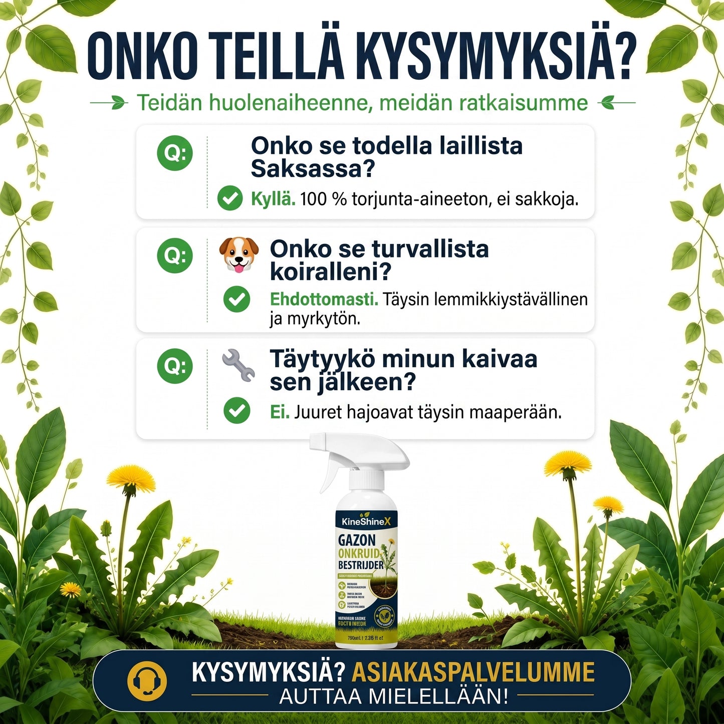 Rikkaruohonpoistaja puutarhaan