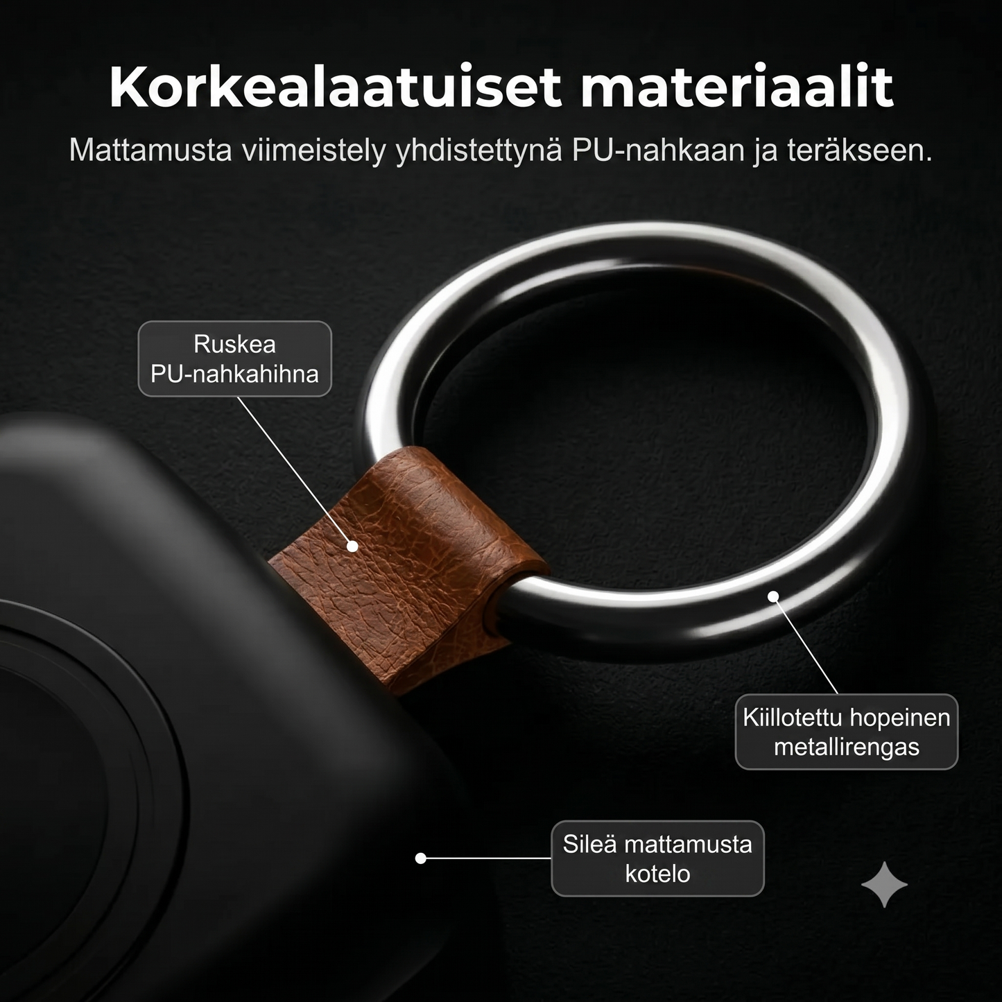 Kompakti magneettinen 1200 mAh:n älykellon varavirtalähde avaimenperällä
