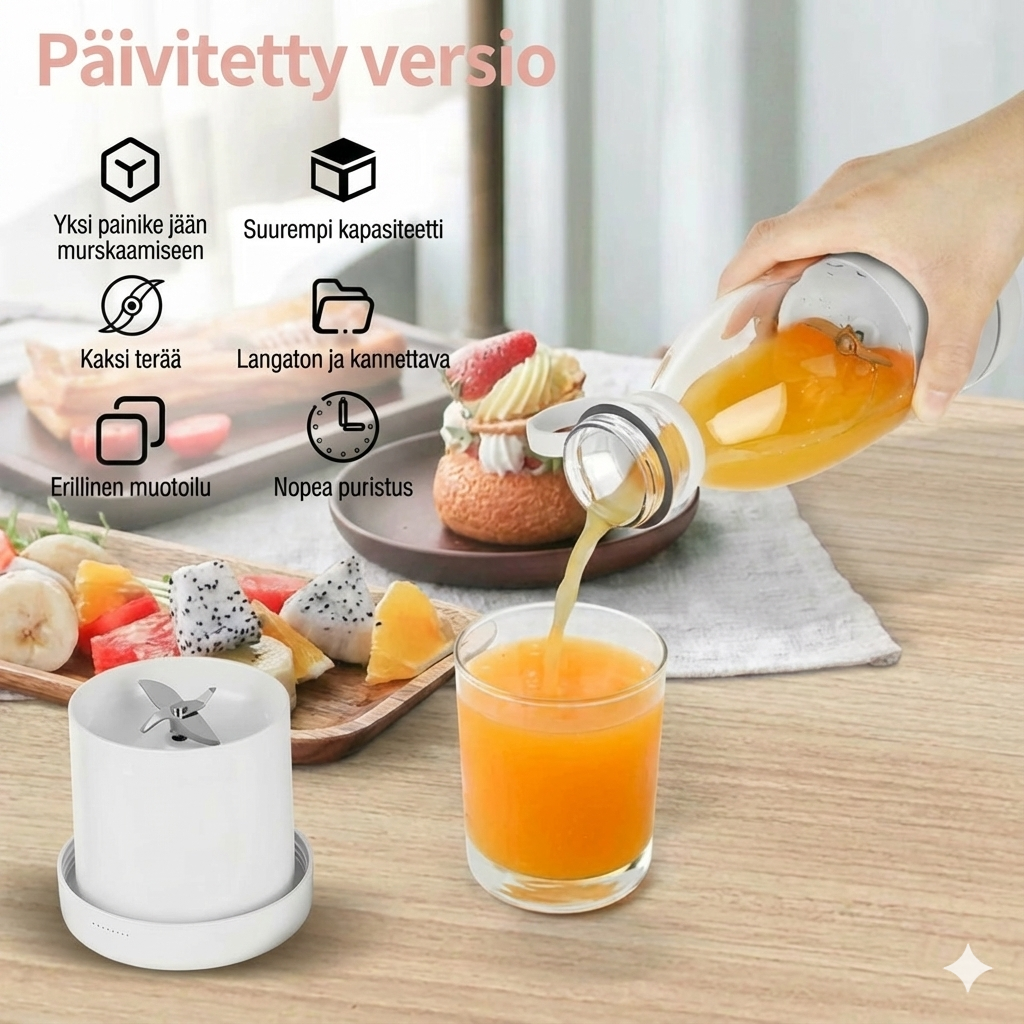 Kannettava tehosekoitin tuoreen suolan valmistukseen