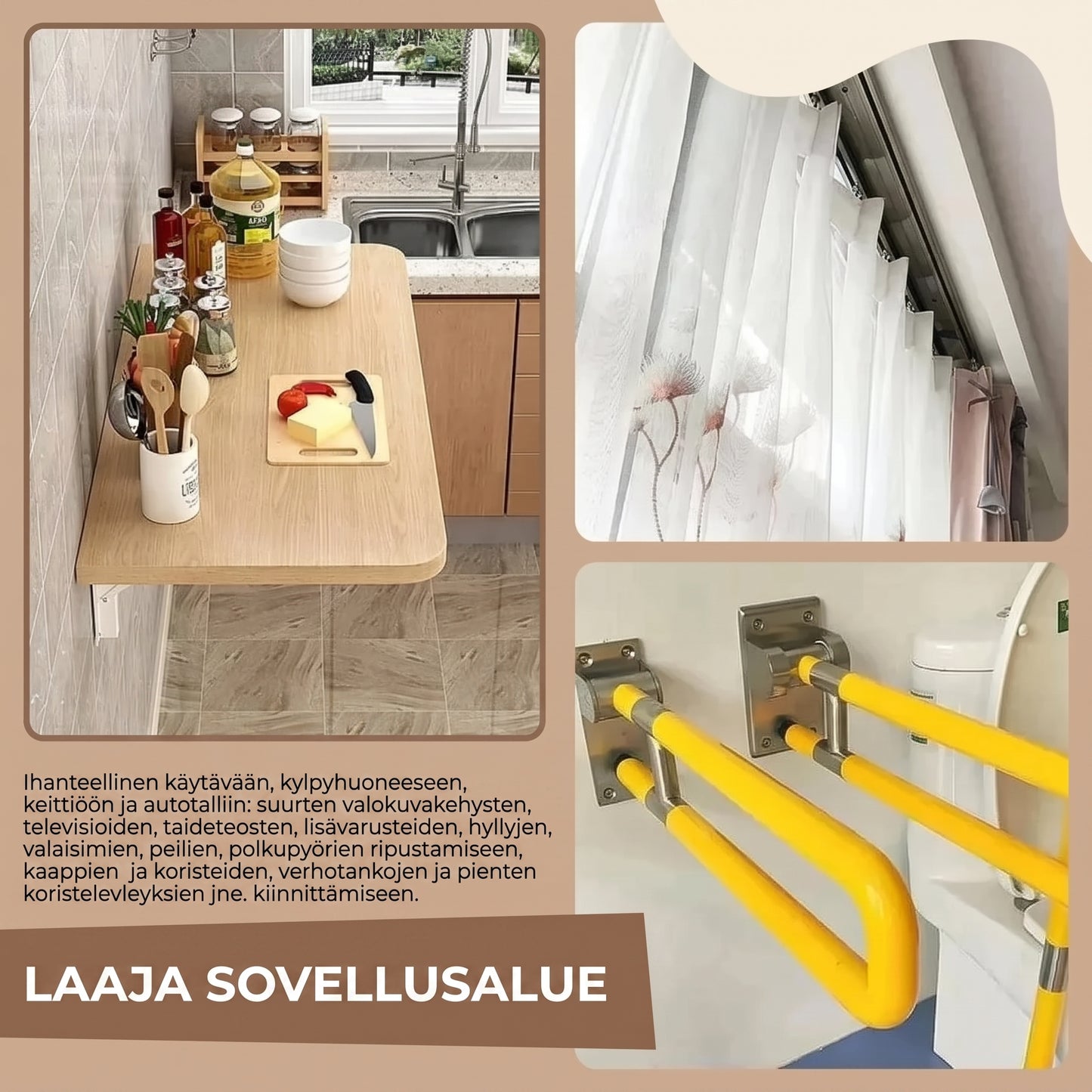 Laajenevat ruuviankkurit oven saranoille 60 kpl