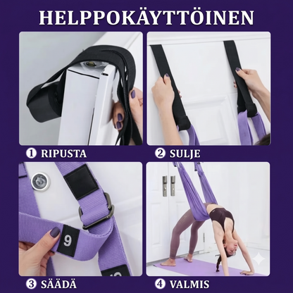 Säädettävä joogavyö venyttelyyn ja asentoon