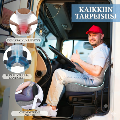 Liukumaton muistivaahto-istuintyyny