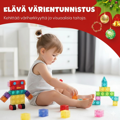 Magneettiset rakennuspalikat lapsille | 6-sivuiset magneetit