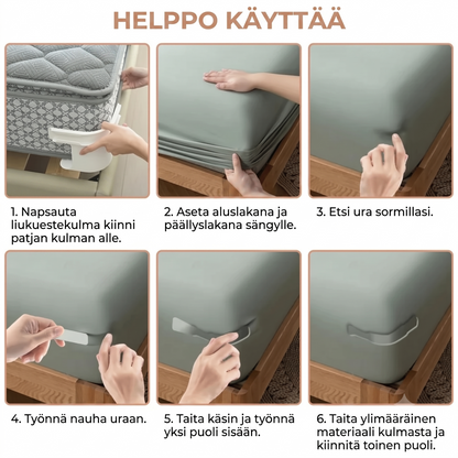 Lakananpidikkeet tiukoille lakanoille (4 kpl setti)