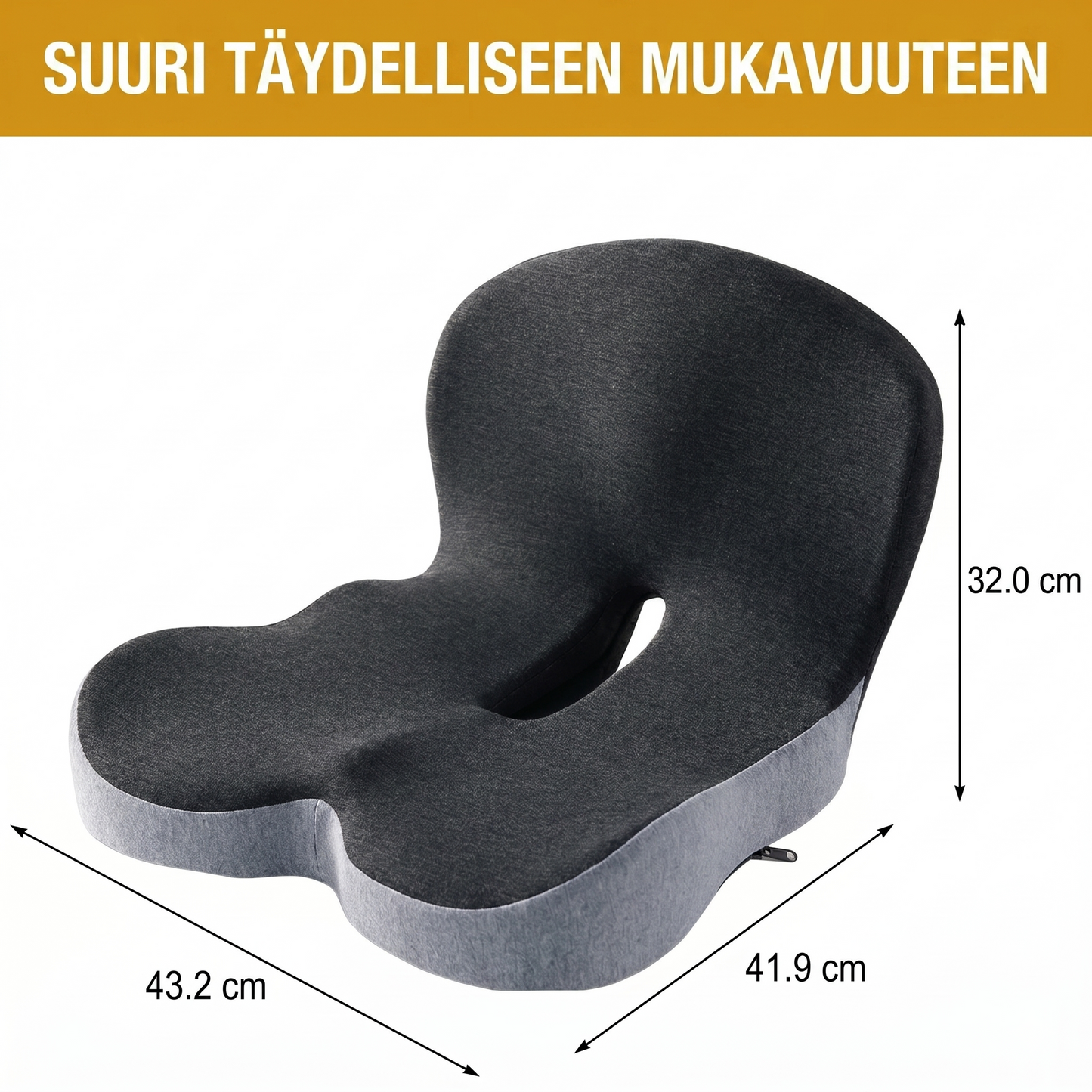 Liukumaton muistivaahto-istuintyyny