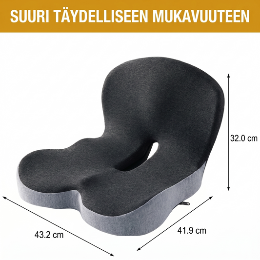 Liukumaton muistivaahto-istuintyyny
