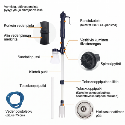 Langaton akvaarion pohjanimuri