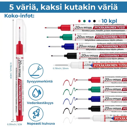 Syvien reikien merkintäkynä pitkällä kärjellä