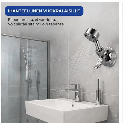 Imukupilla varustettu suihkupään pidike