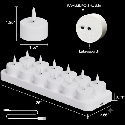 Ladattavat LED-kynttilät