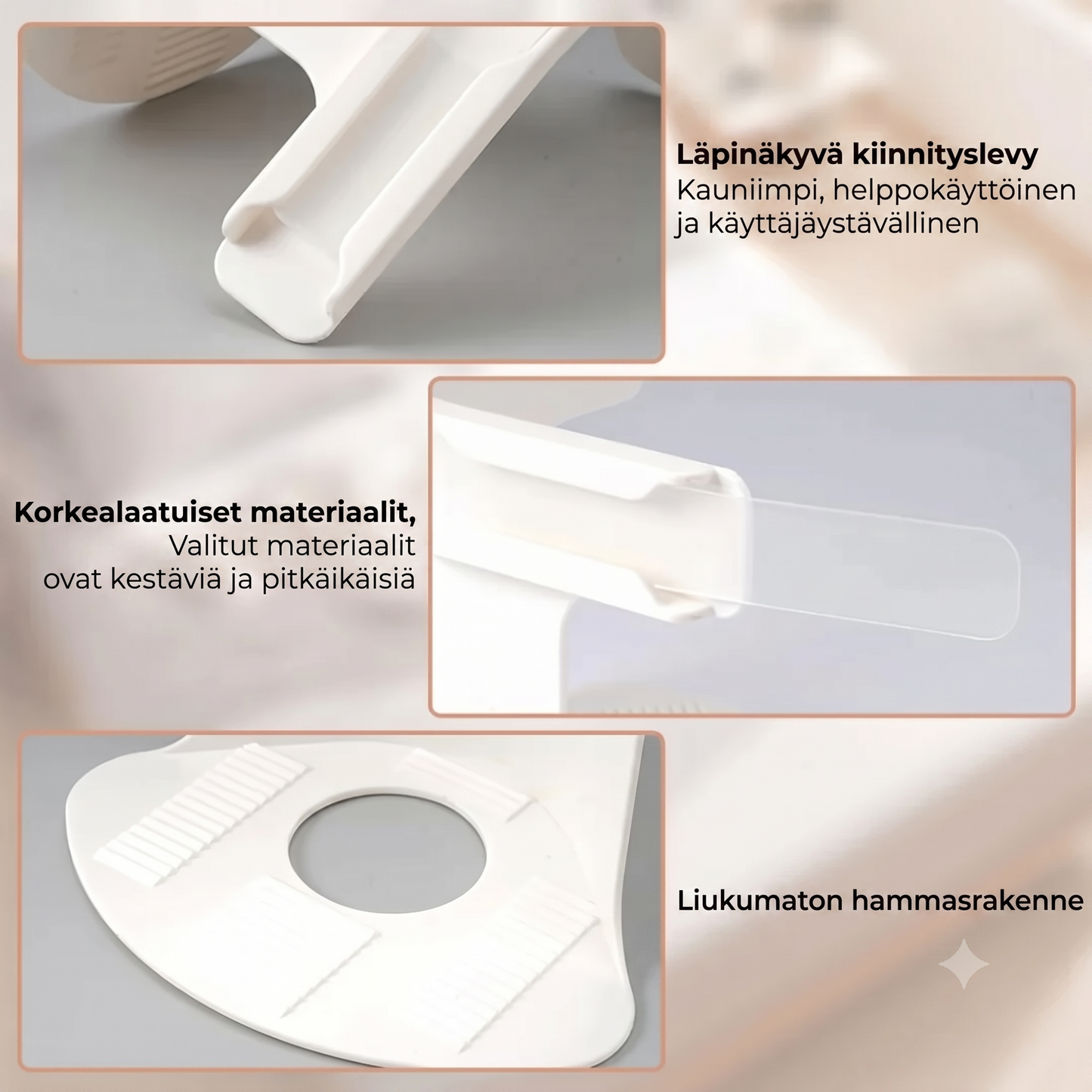 Lakananpidikkeet tiukoille lakanoille (4 kpl setti)