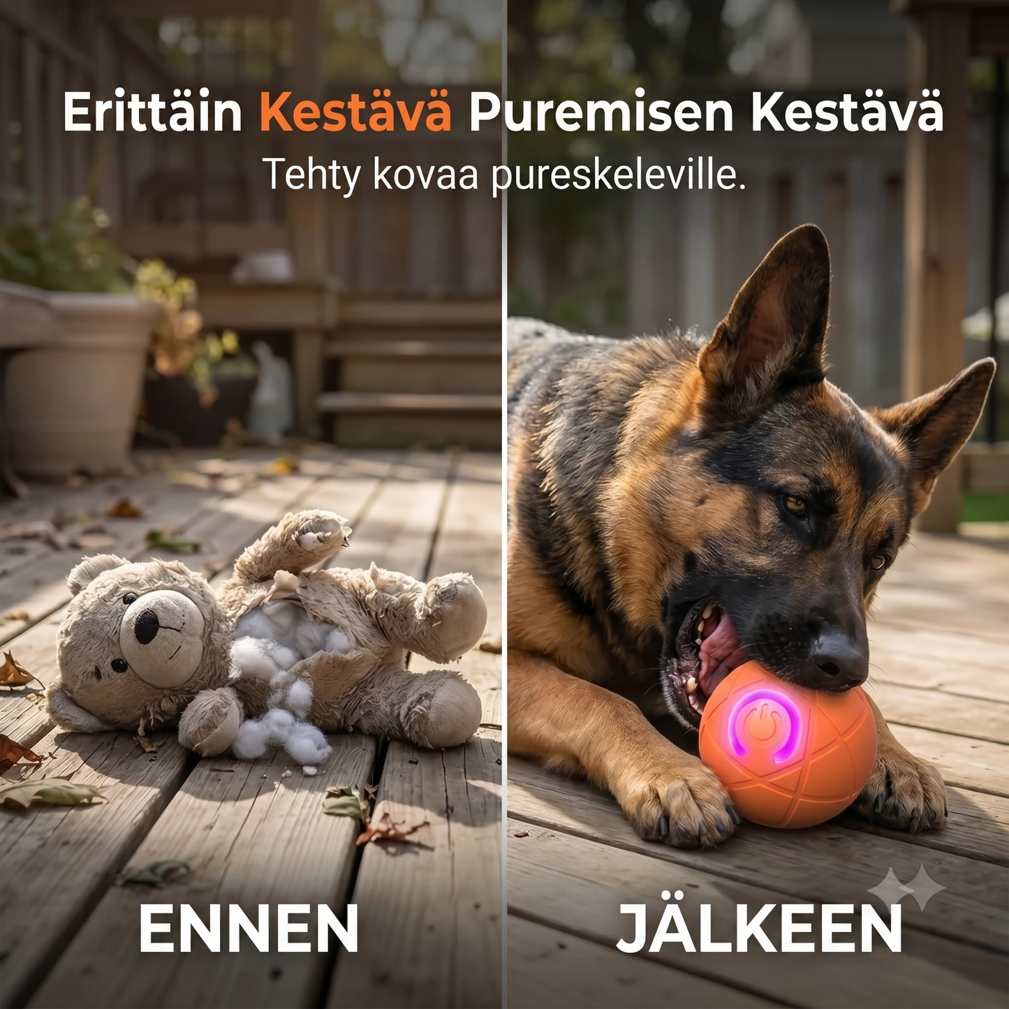 Automaattinen pomppiva pallo lemmikeille