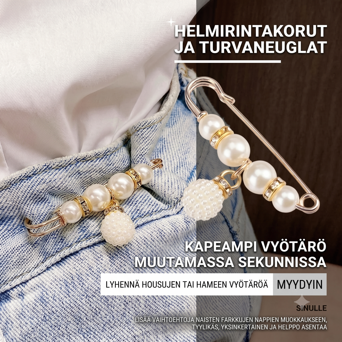 Turvaneularintakoru strasseilla ja helmillä