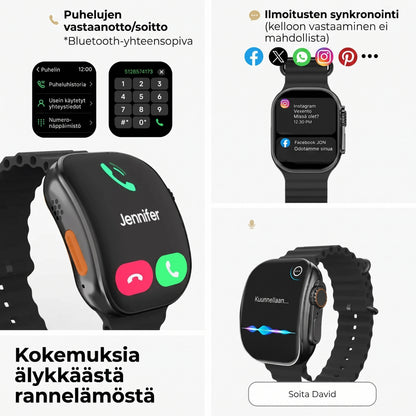 Älykello HD AMOLED näytöllä ja 7 rannekkeella