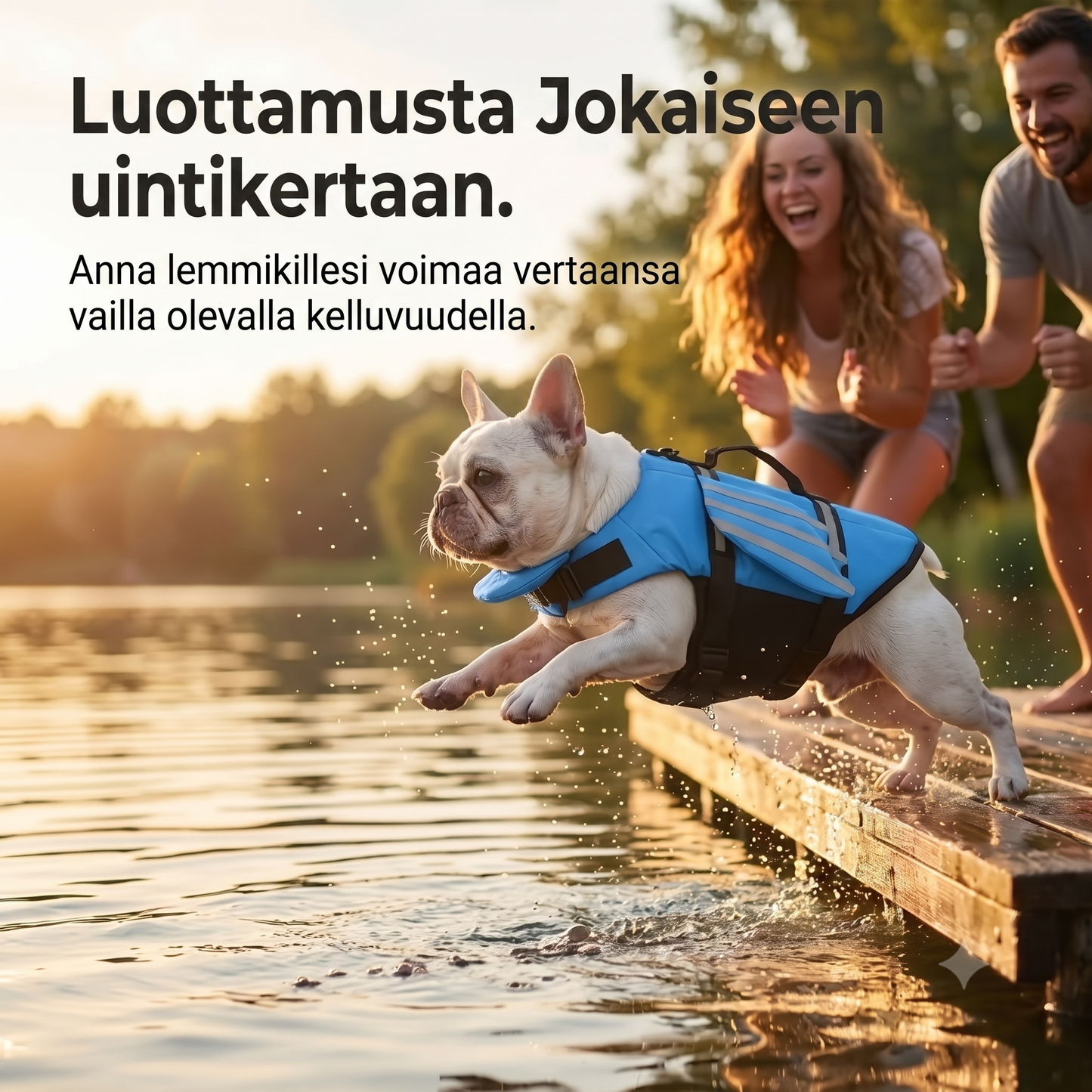 Koiran pelastusliivi enkelinsiivillä
