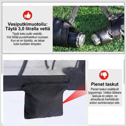Aurinkovarjon pöytäverkko