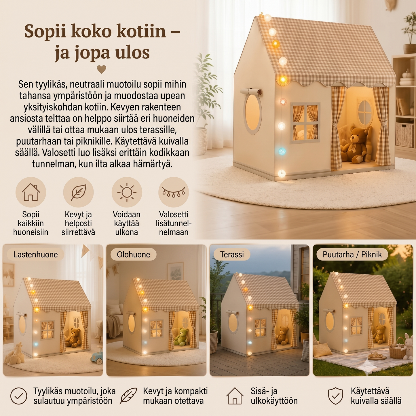 CozyHouse-leikiteltapassi talon muodossa