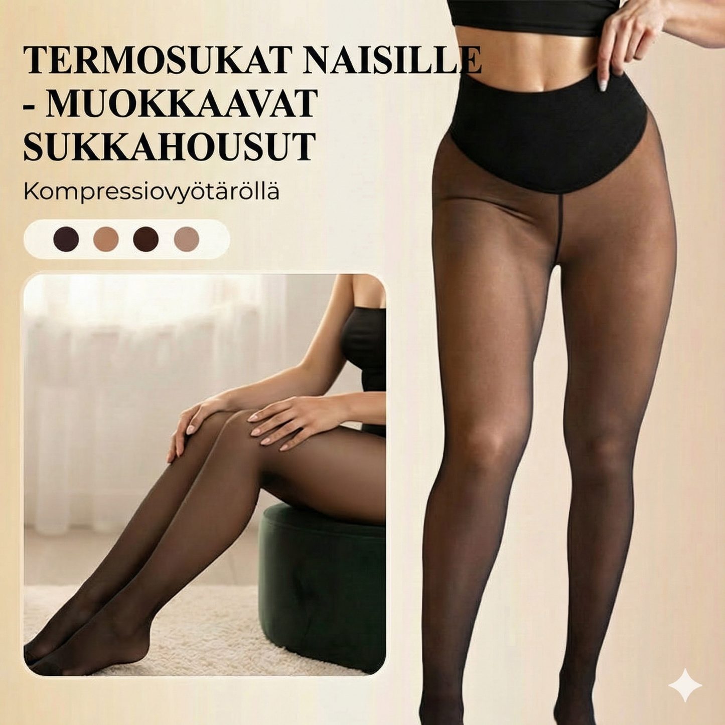 Korkeavyötäröiset muotoilevat leggingsit: Korjaavat ja näkymätöntä vyötäröä