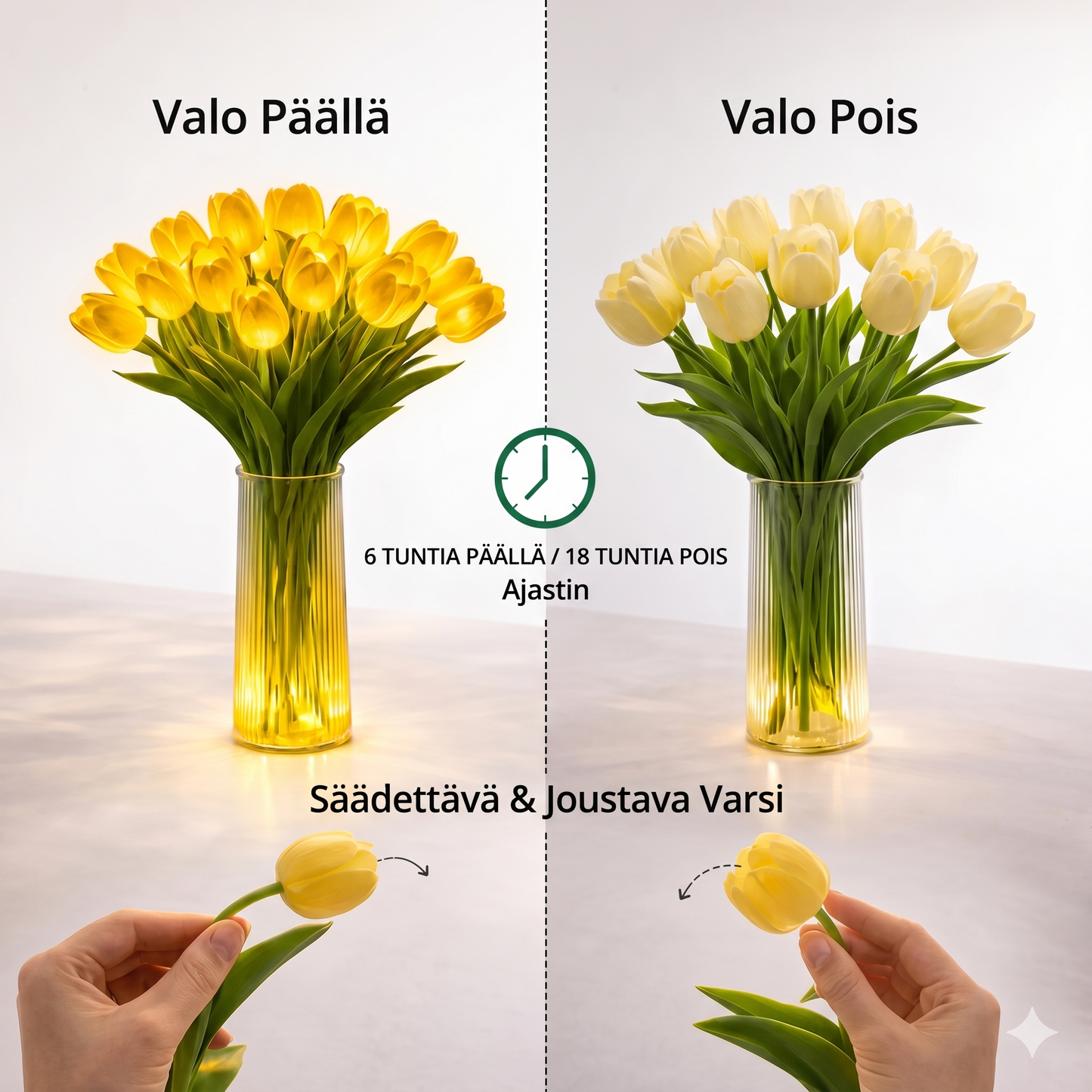 Tunnelmallinen tulppaanilamppu – luo lämmin ja kotoisa tunnelma