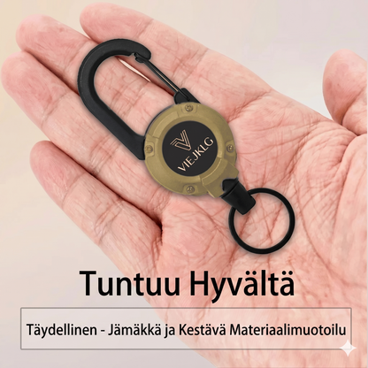 Uusi monitoiminen 3-in-1-karabiinihaka kelautuvalla narupidikkeellä