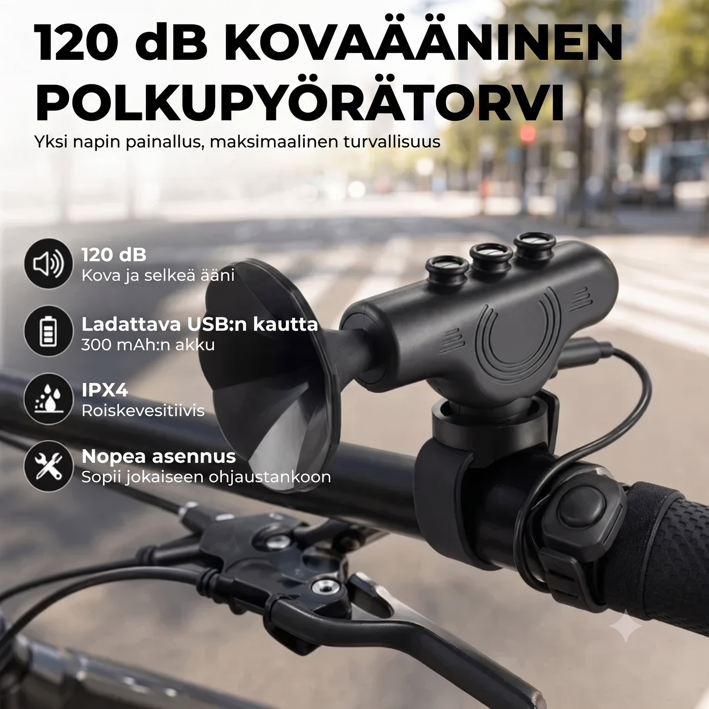 Sähköinen polkupyörän torvi 120 dB