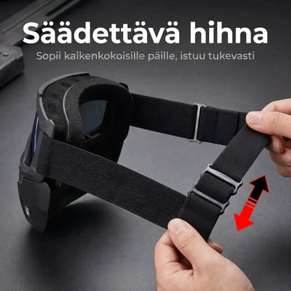 Kokokasvomaski naarmuuntumattomilla urheilulaseilla