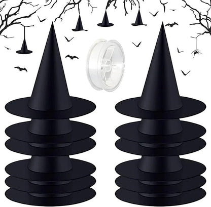 Leijuvat noidanhatut Halloween-koristeluun