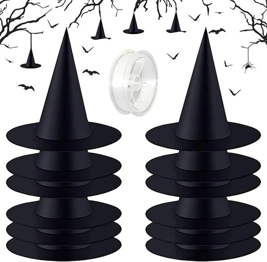 Leijuvat noidanhatut Halloween-koristeluun