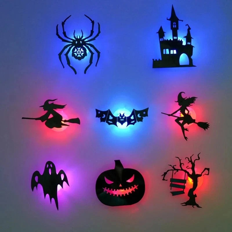 Pimeässä hohtavat Halloween-seinätarrat