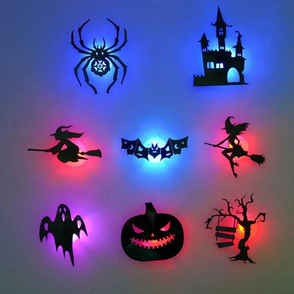 Pimeässä hohtavat Halloween-seinätarrat