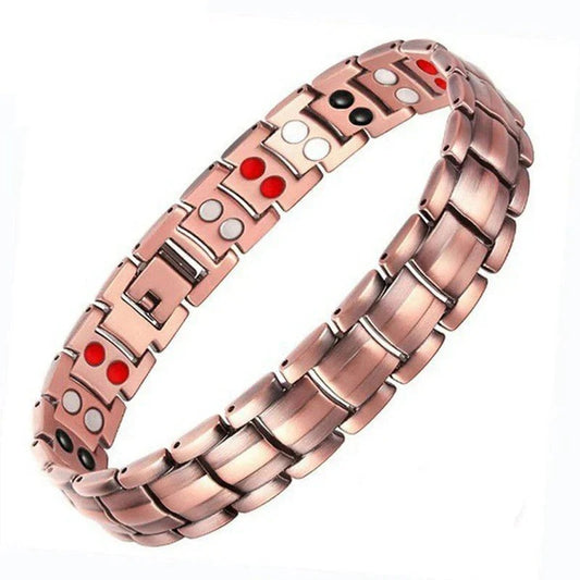 Retro miesten rannekoru ristillä ja kaksirivisellä magneettilukolla