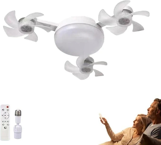AirDrone kattotuuletin LED-valaistuksella ja kaukosäätimellä