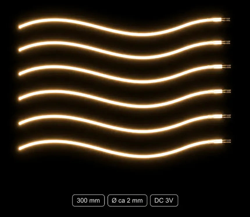 LumiNoodles leikattavat joustavat LED-filamentit