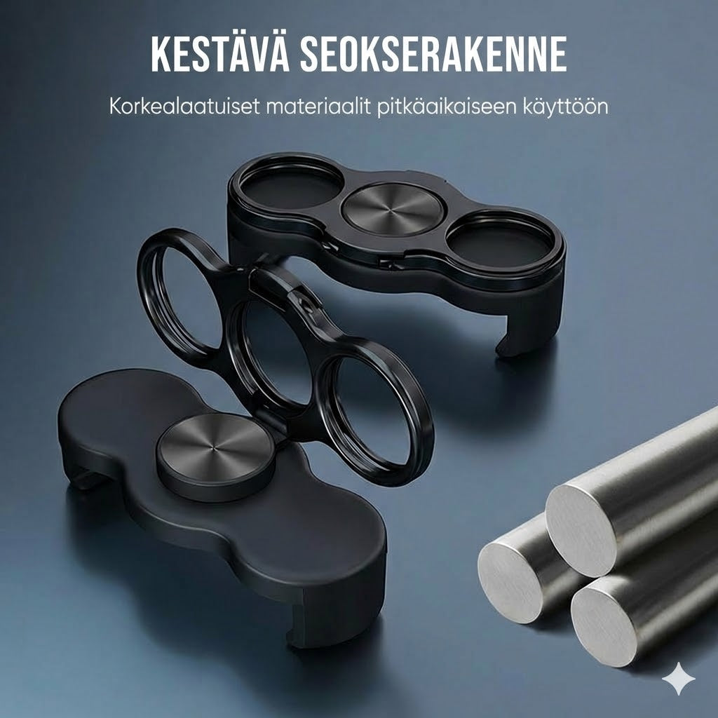 Kaksoisrengas kolmelle sormelle ja takakiinnike