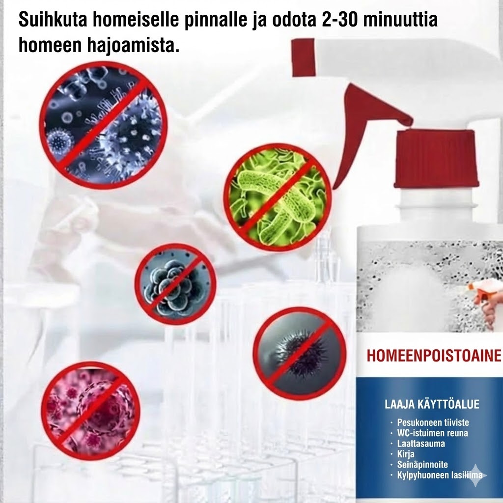 Vaahtopuhdistusaine hometta vastaan